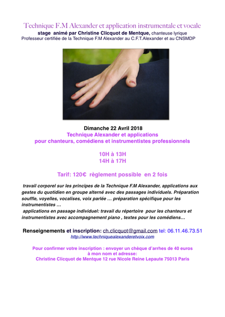 stages dimanche 22 avril 2018 